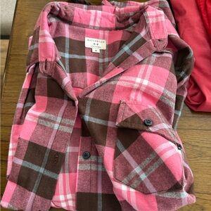 Kids Pink and Brown Plaid Jacket